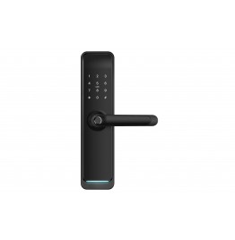 Комплект Smart Fast BLACK с врезной частью 55/72 (22x235) - умный замок для отелей и офисов, ver. 4975