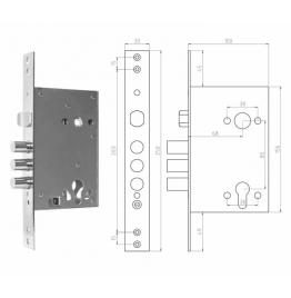 Врезной замок 65/85L (250x30) - Врезной замок, ver. 6585L Врезной замок 65/85L (250x30) - Врезной замок, ver. 6585L