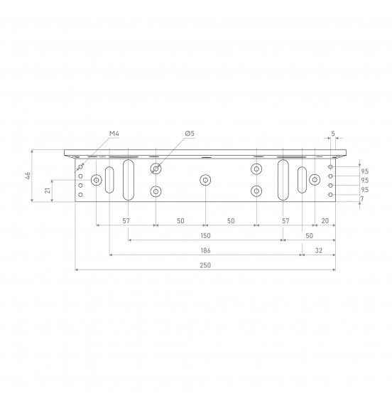 LH280 - L-кронштейн для замка DL280, ver. 4418