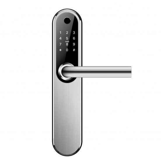 Комплект Smart Plus SILVER с врезной частью 60/85 (240x22) - умный замок для отелей и офисов, ver. 4961