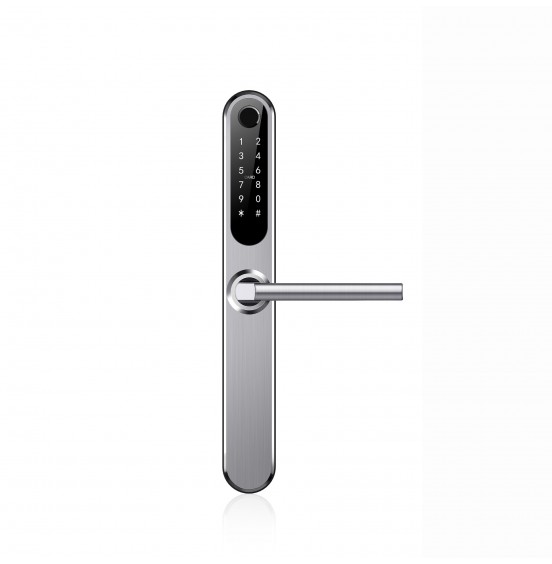 Комплект Smart Slim SILVER с врезной частью 60/85L (300x28) - узкий умный замок для отелей и офисов, ver. 4203+6085L