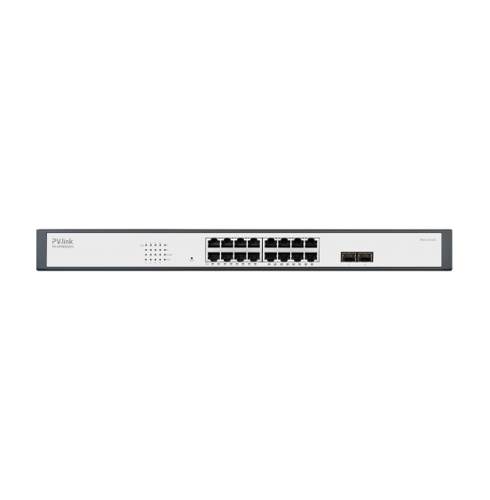 PV-GPOE16S2CL - PoE коммутатор 100/1000, Web-Smart, 16xPoE, 2xUplink, PoE 250 Вт, ver. 2134