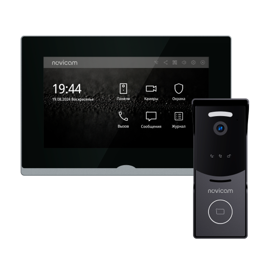 IMPULSE 7 IP WIFI KIT BLACK - комплект из IP-видеодомофона и IP-вызывной панели, ver. 4648