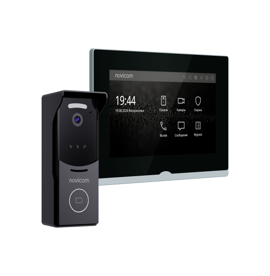 IMPULSE 7 IP WIFI KIT BLACK - комплект из IP-видеодомофона и IP-вызывной панели, ver. 4648