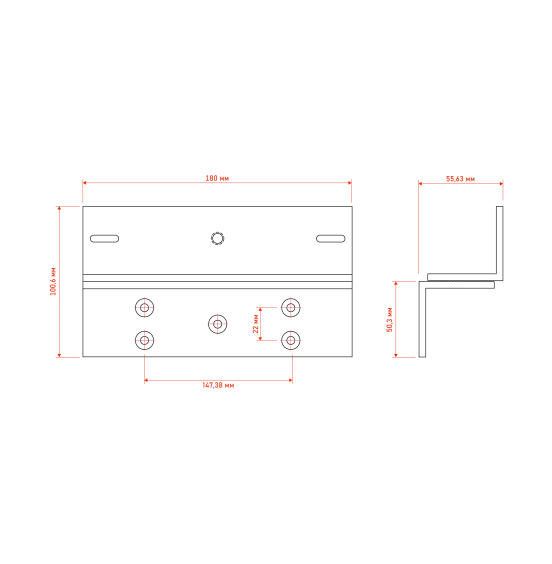 ZH280 - Z-кронштейн для замка DL280, ver. 4427