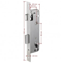Врезной замок 2885 (240x22) - Врезной замок, ver. 2885L