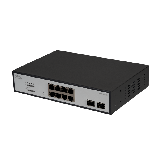 PV-GPOE08S2CL - Web-Smart, 8xPoE 1 Гбит/с, 2xUplink SFP 1 Гбит/с, бюджет PoE 120 Вт, ver. 2133