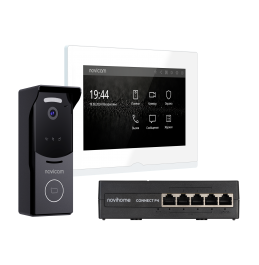 IMPULSE 7 IP KIT WHITE - комплект из IP-видеодомофона, IP-вызывной панели и PoE-коммутатора, ver. 4645