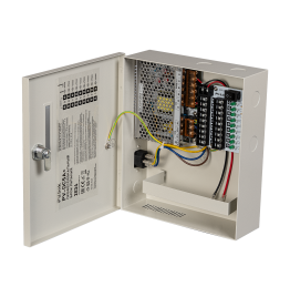 PV-DC5A+ - блок бесперебойного питания DC 12-14,5 В, 5 А, 9 индивидуальных выходов с предохранителями, стабилизированный, ver. 2034