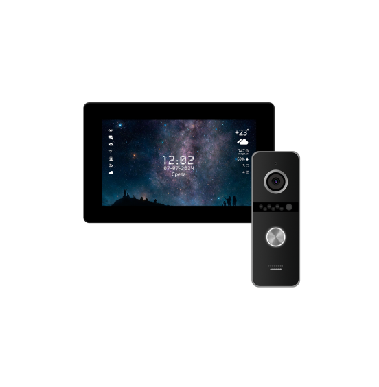 FREEDOM 7 FHD WIFI KIT NIGHT - комплект из Full HD WIFI видеодомофона с сенсорным дисплеем 7