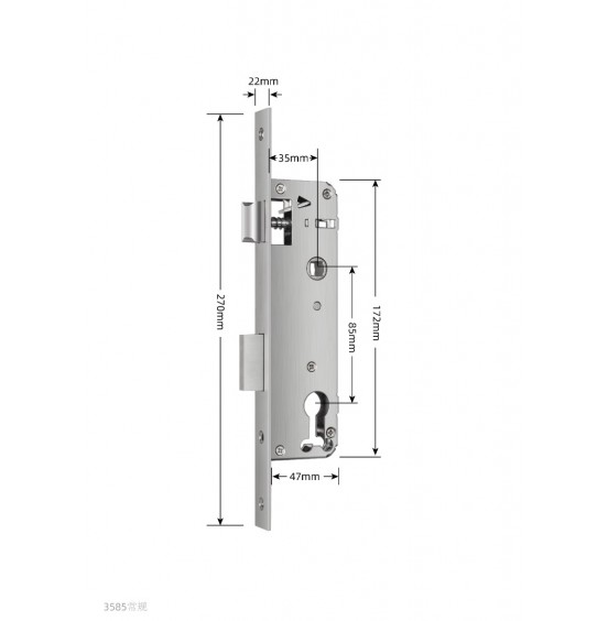 Комплект Home Slim с врезной частью 35/85 (240x22) - умный замок для апартаментов и домохозяйств, ver. 4977