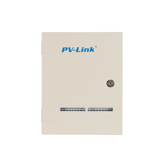 PV-DC10A+ - блок бесперебойного питания DC 12-14,5 В, 10 А, 18 индивидуальных выходов с предохранителями, стабилизированный, ver. 2035