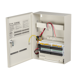 PV-DC10A+ - блок бесперебойного питания DC 12-14,5 В, 10 А, 18 индивидуальных выходов с предохранителями, стабилизированный, ver. 2035