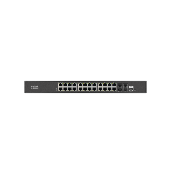 PV-MGPOE24S4 - L2+, 24xPoE 1 Гбит/с, 4xUplink SFP 1 Гбит/с, бюджет PoE 400 Вт, ver. 2127