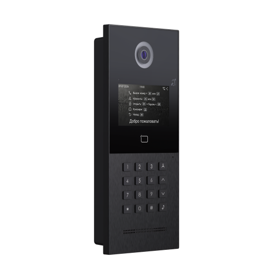 GATE 4F XRK IP BLACK - Многоабонентская IP вызывная панель с дисплеем и СКУД, ver. 4534