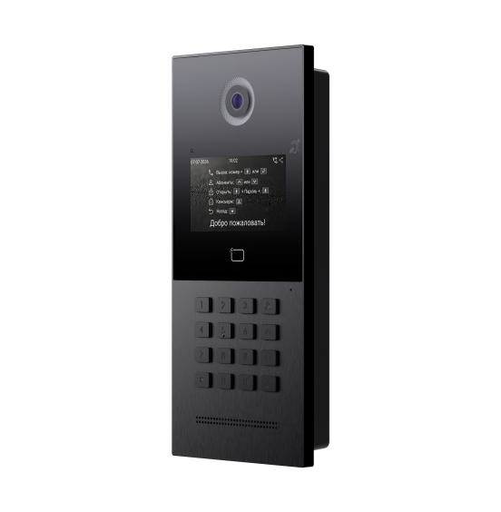 GATE 4F XRK IP BLACK - Многоабонентская IP вызывная панель с дисплеем и СКУД, ver. 4534
