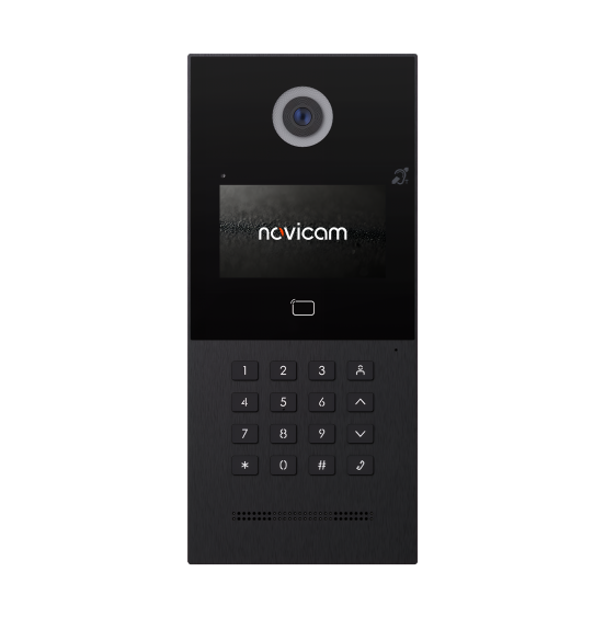 GATE 4F XRK IP BLACK - Многоабонентская IP вызывная панель с дисплеем и СКУД, ver. 4534