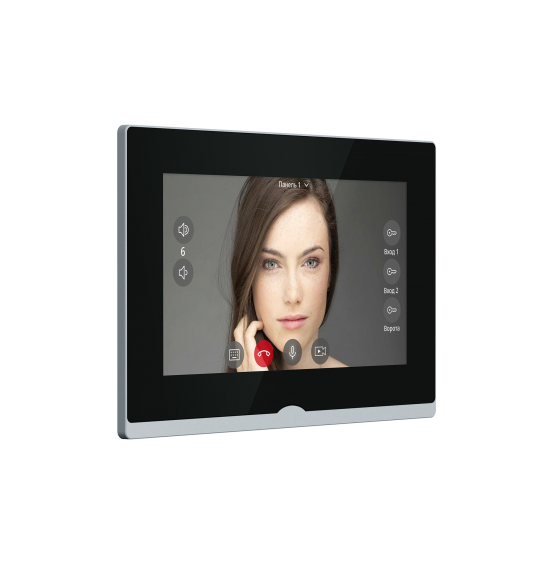 IMPULSE 7 IP KIT BLACK - комплект из IP-видеодомофона, IP-вызывной панели и PoE-коммутатора, ver. 4646