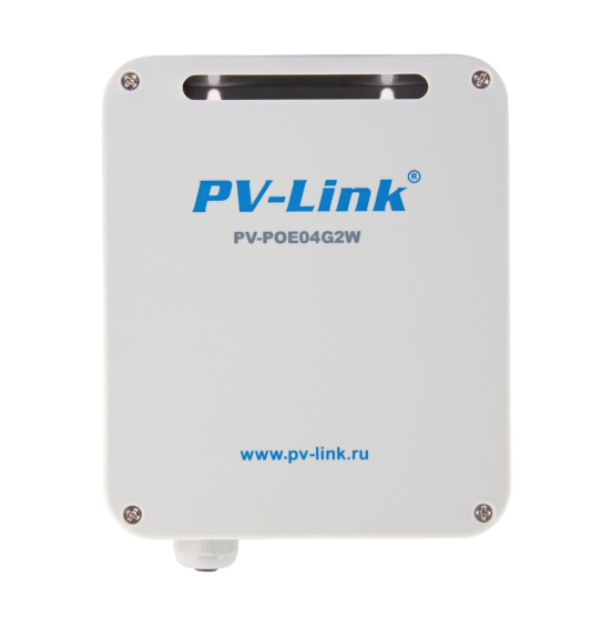 PV-POE04G2W - 4xPoE 10/100 Мбит/c, 2xLAN 1000 Мбит/c, бюджет PoE 65 Вт, IP66, ver. 279