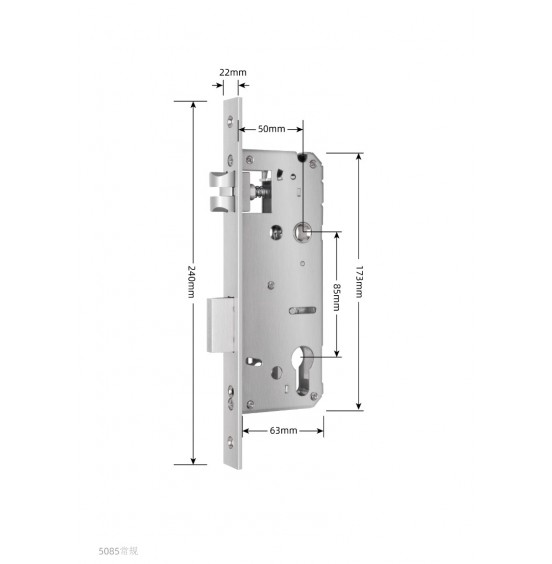 Комплект Home Plus с врезной частью 50/85 (240x22) - умный замок для апартаментов и домохозяйств, ver. 4989