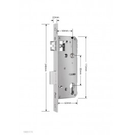 Комплект Smart Slim SILVER с врезной частью 50/85 (240x22) - узкий умный замок для отелей и офисов, ver. 4999 Комплект Smart Slim SILVER с врезной частью 50/85 (240x22) - узкий умный замок для отелей и офисов, ver. 4999